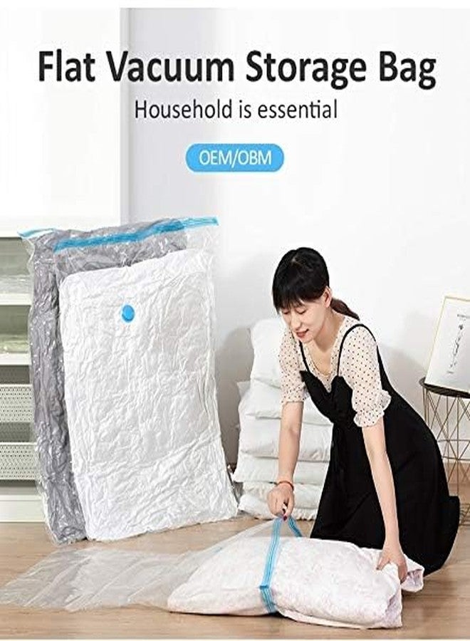 Corslet أكياس تخزين الملابس القابلة لإعادة الاستخدام والمزودة بسحاب محكم الإغلاق مع مضخة يدوية للسفر (عبوة من 5 قطع) 2 صغير (40 سم × 60 سم)، 2 متوسط (50 سم × 70 سم)، 1 كبير (60 سم × 80 سم) - Image 4